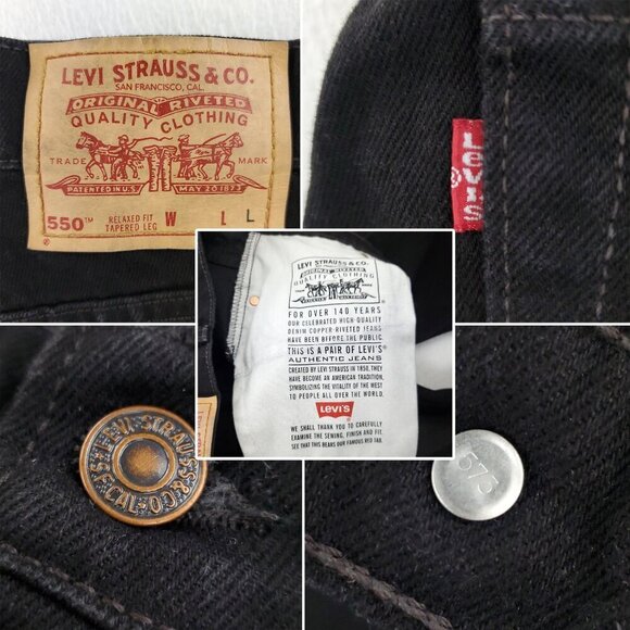 Levi's 550 Jeans Vintage 90s USA High Waist Relaxed Tapered Denim Women 14 34x33 - Picture 4 of 13